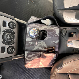 BOLSA DE AUTO DOBLE - CAMUFLADO GRIS